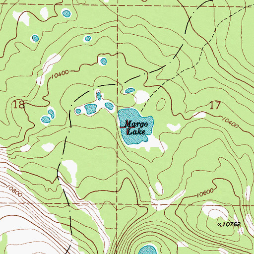 Topographic Map of Margo Lake, UT