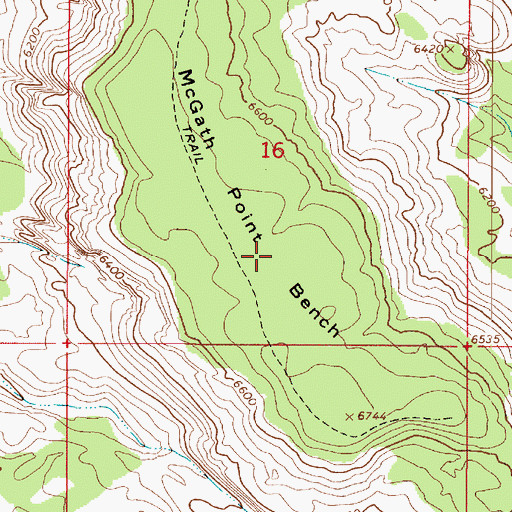 Topographic Map of McGath Point Bench, UT