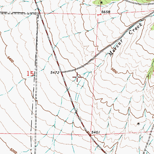 Topographic Map of Mercur Canyon, UT
