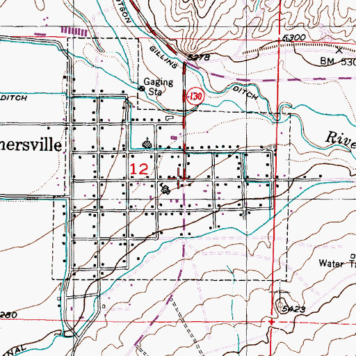 Topographic Map of Minersville, UT