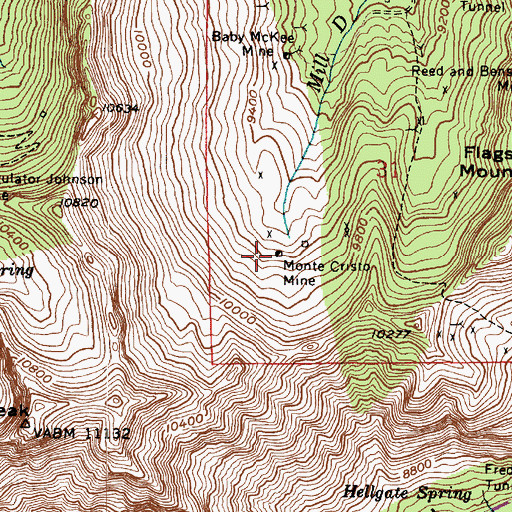 Topographic Map of Monte Cristo Mine, UT