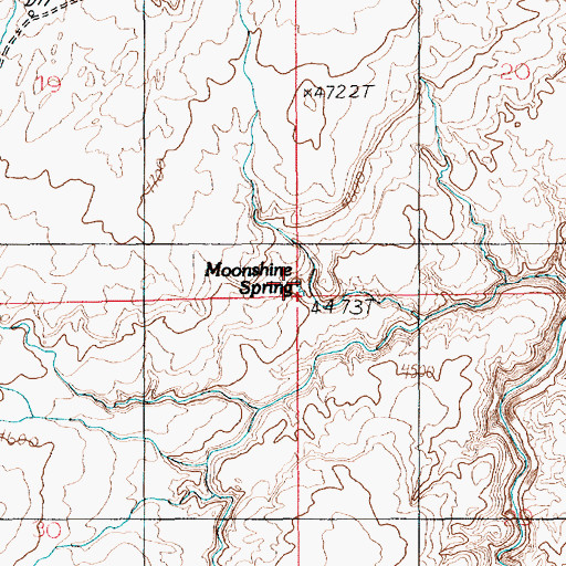 Topographic Map of Moonshine Spring, UT