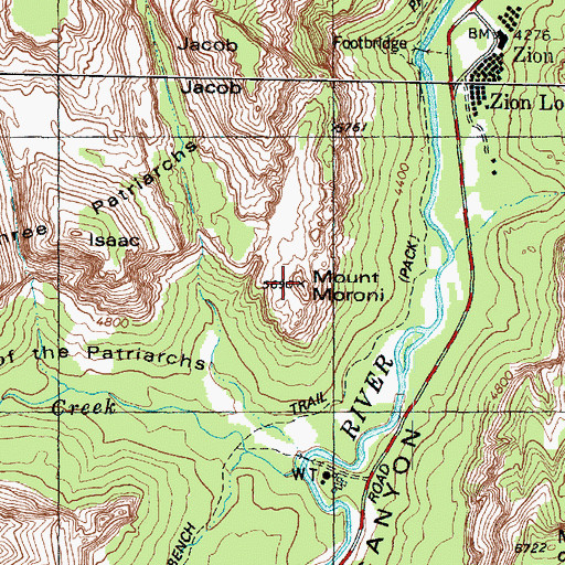 Topographic Map of Mount Moroni, UT