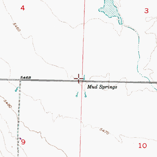 Topographic Map of Mud Springs, UT