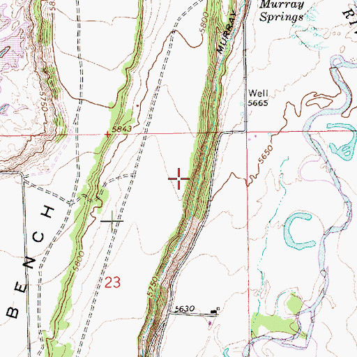 Topographic Map of Murray White Canal, UT
