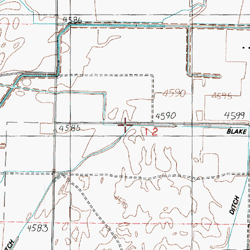 Topographic Map of Nielson Ditch, UT