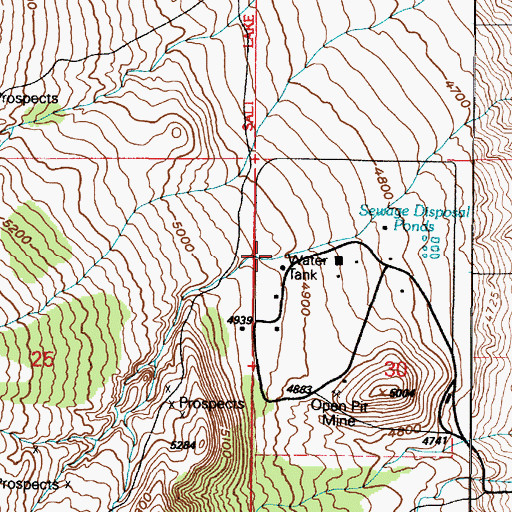 Topographic Map of Olaf Canyon, UT