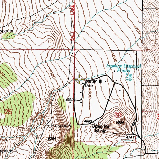 Topographic Map of Olaf Canyon, UT