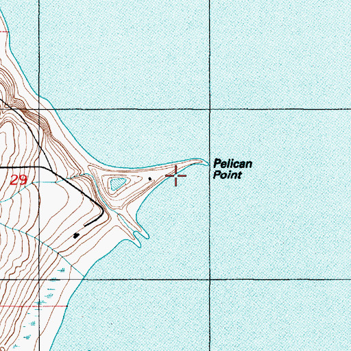Topographic Map of Pelican Point, UT
