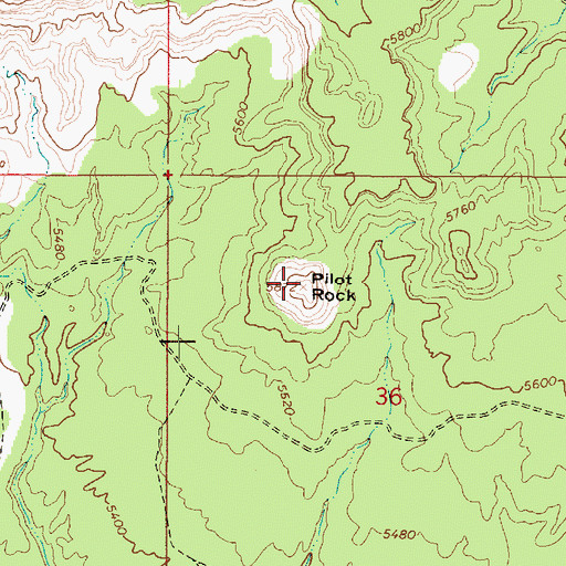 Topographic Map of Pilot Rock, UT
