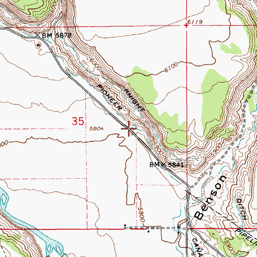 Topographic Map of Pioneer Canal, UT