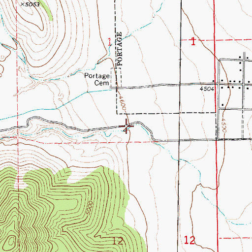 Topographic Map of Portage Canyon, UT