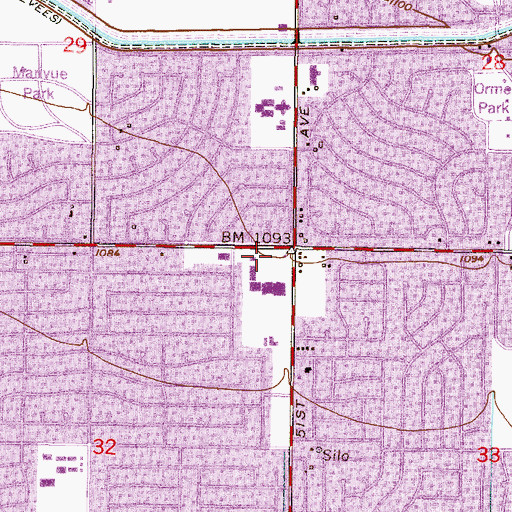 Topographic Map of Cartwright Plaza Shopping Center, AZ
