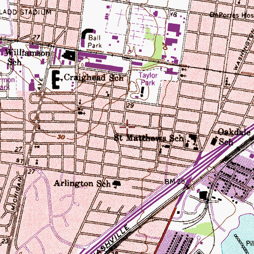 Topographic Map of Boyd Lane Baptist Church (historical), AL