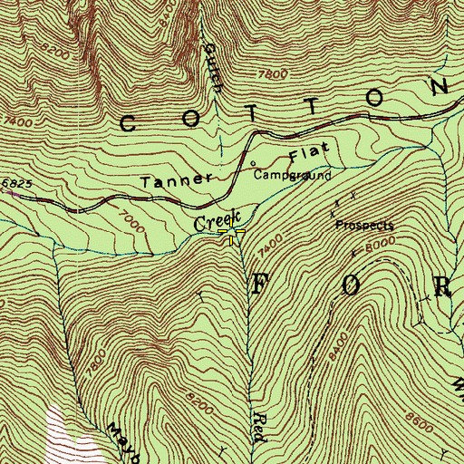 Topographic Map of Red Pine Fork, UT