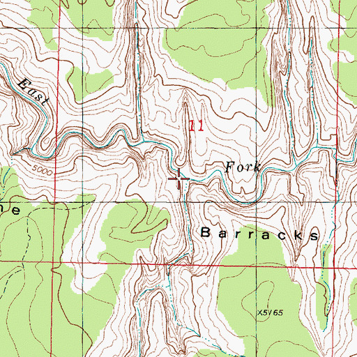 Topographic Map of Rock Canyon, UT