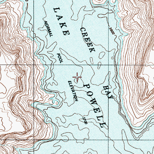Topographic Map of Rock Creek Bay, UT