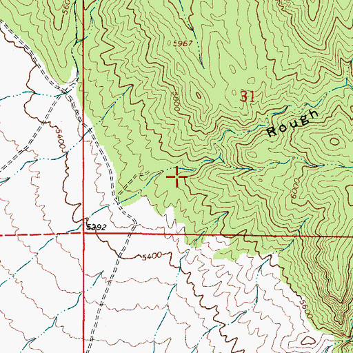 Topographic Map of Rough Canyon, UT