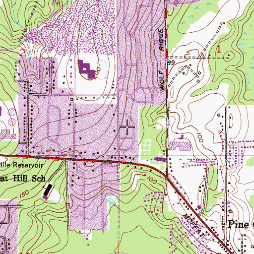 Topographic Map of Chesterfield Estates, AL