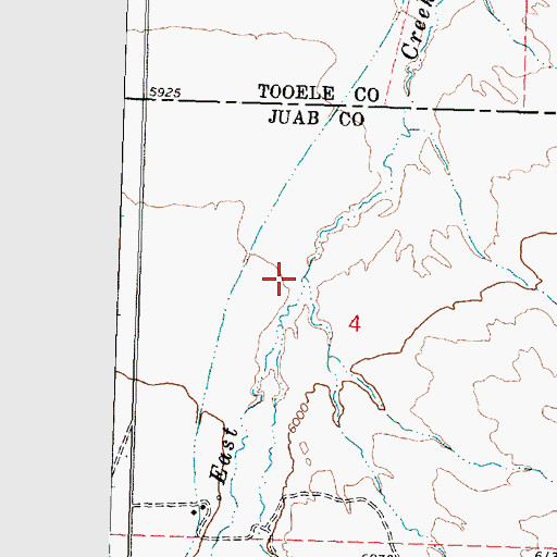 Topographic Map of Sams Creek, UT