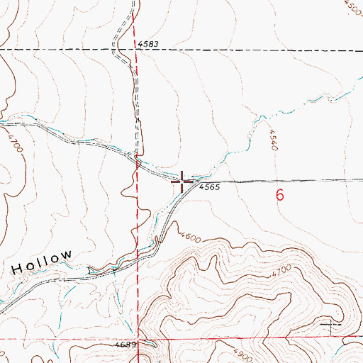 Topographic Map of Sand Hollow, UT