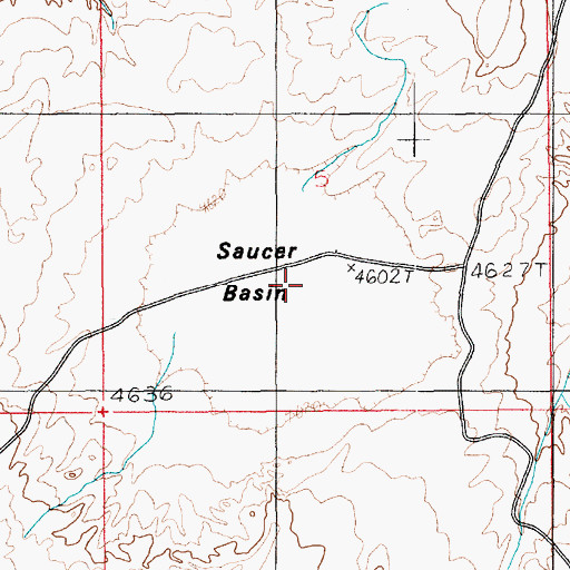 Topographic Map of Saucer Basin, UT