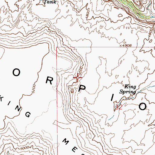 Topographic Map of Scorpion, UT
