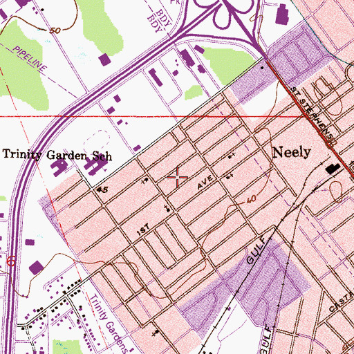 Topographic Map of House of Delivery of Apostles Church, AL