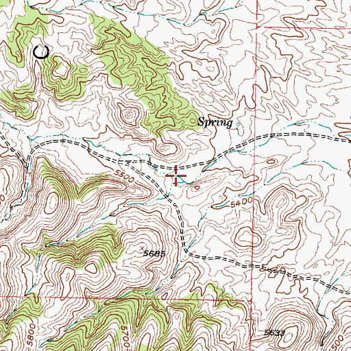 Topographic Map of Six Horse Pass Canyon, UT