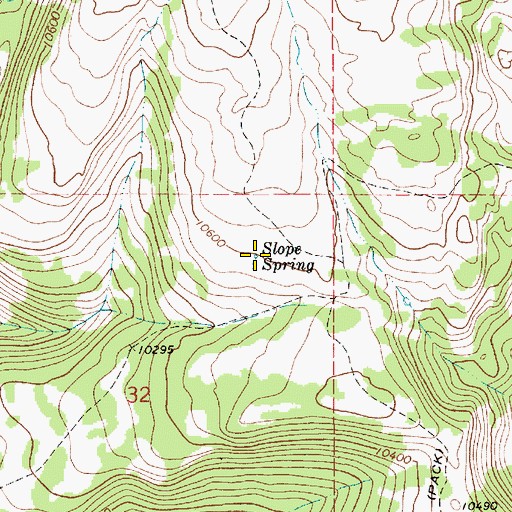Topographic Map of Slope Spring, UT