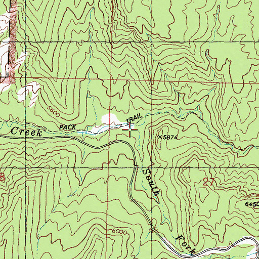 Topographic Map of South Fork Taylor Creek, UT