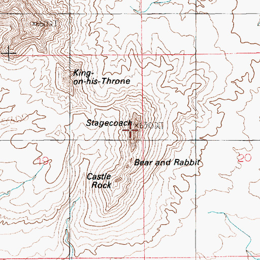 Topographic Map of Stagecoach, UT