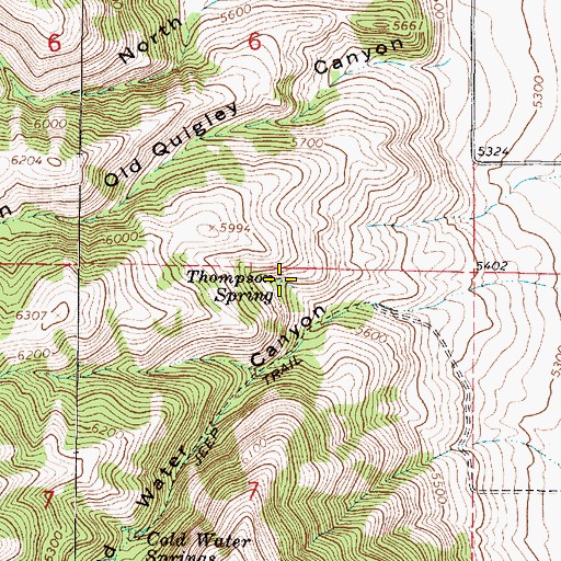 Topographic Map of Thompson Spring, UT