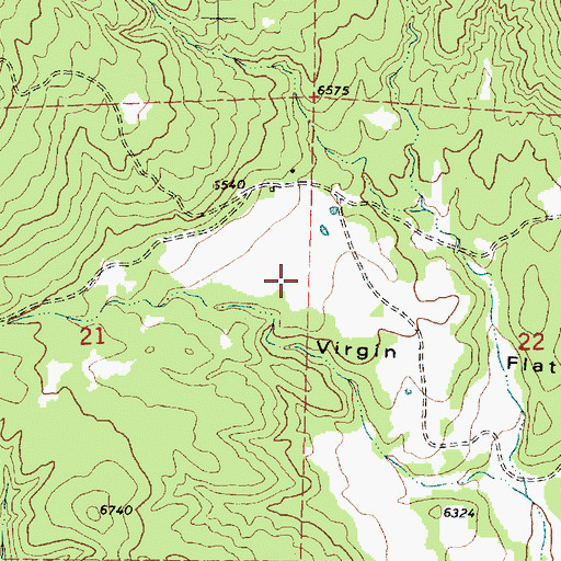 Topographic Map of Virgin Flats, UT