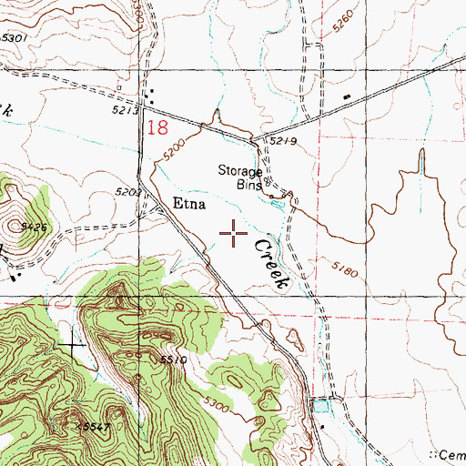 Topographic Map of Warm Creek, UT