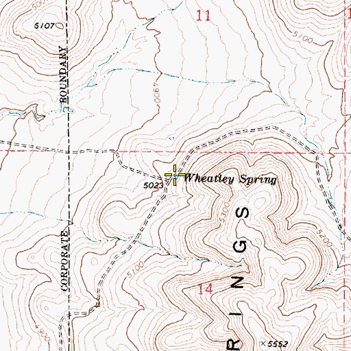 Topographic Map of Wheatley Spring, UT