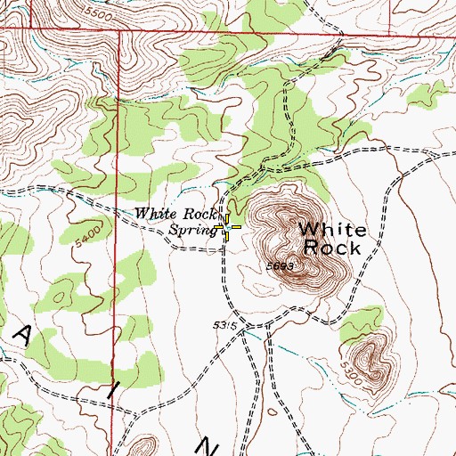Topographic Map of White Rock Spring, UT