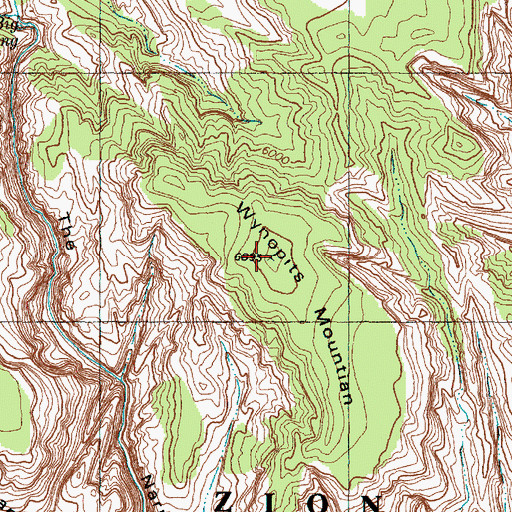 Topographic Map of Wynopits Mountain, UT