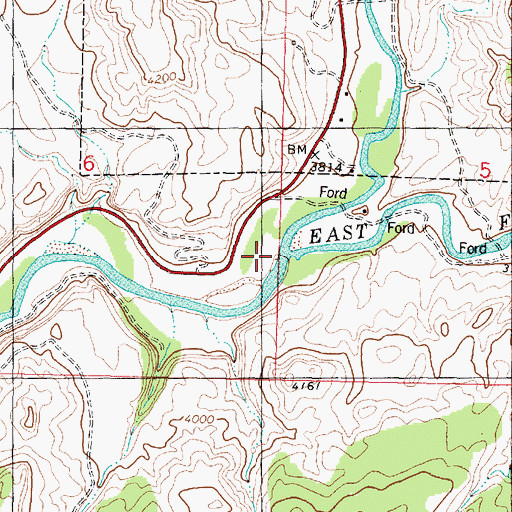 Topographic Map of Zion Canyon, UT