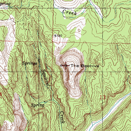 Topographic Map of The Beehive, UT