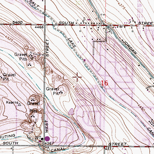 Topographic Map of Bennion Elementary School, UT