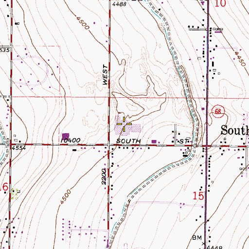 Topographic Map of Bingham High School, UT