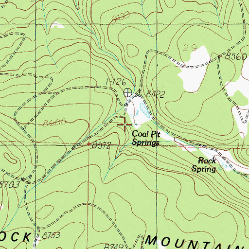 Topographic Map of Coal Pit Springs, UT