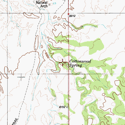 Topographic Map of Cottonwood Spring, UT