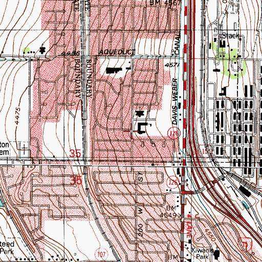 Topographic Map of Doxey Elementary School, UT