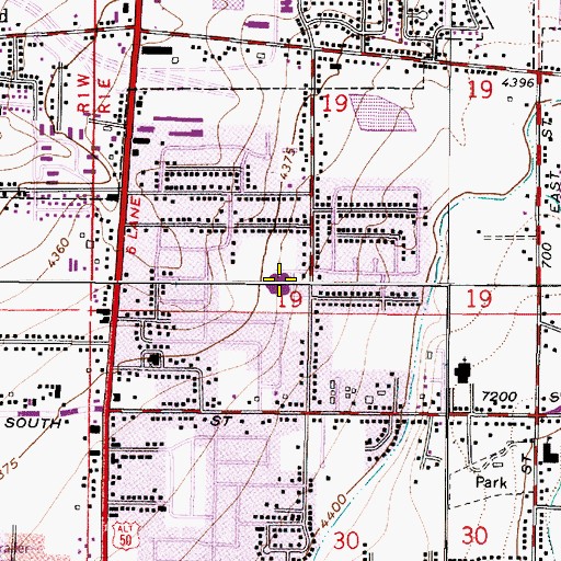 Topographic Map of East Midvale Elementary School, UT