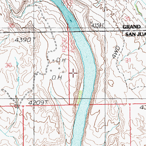 Topographic Map of Frank Shafer Number 1 Oil Well, UT