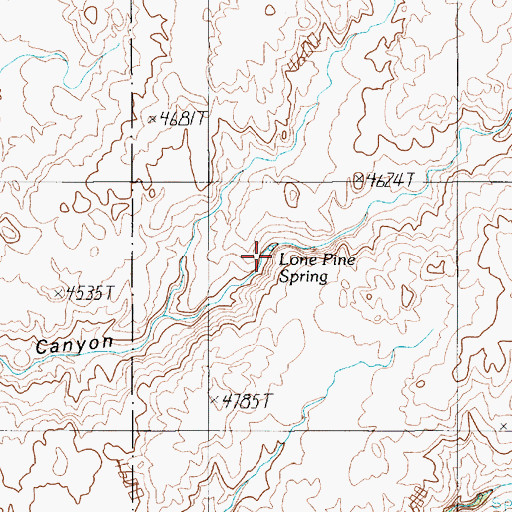 Topographic Map of Lone Pine Spring, UT
