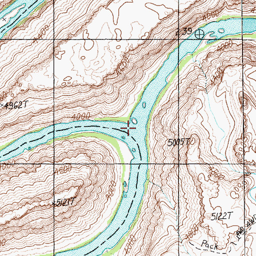 Topographic Map of Meander Canyon, UT