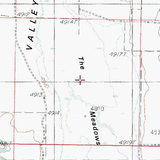Topographic Map of Mills Meadows Waterfowl Management Area, UT